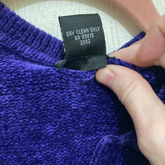 Purple Rafaella collared pullover sweater small - Picture 4 of 6